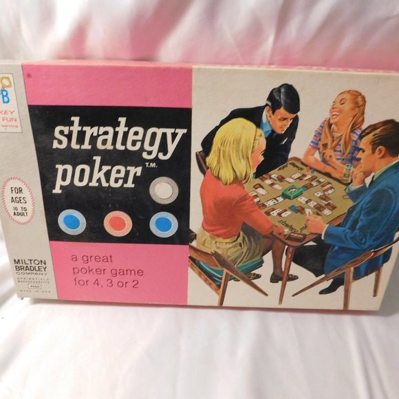 Milton Bradley Other - Vintage Strategy Poker Game Milton Bradley 1967 Complete Game